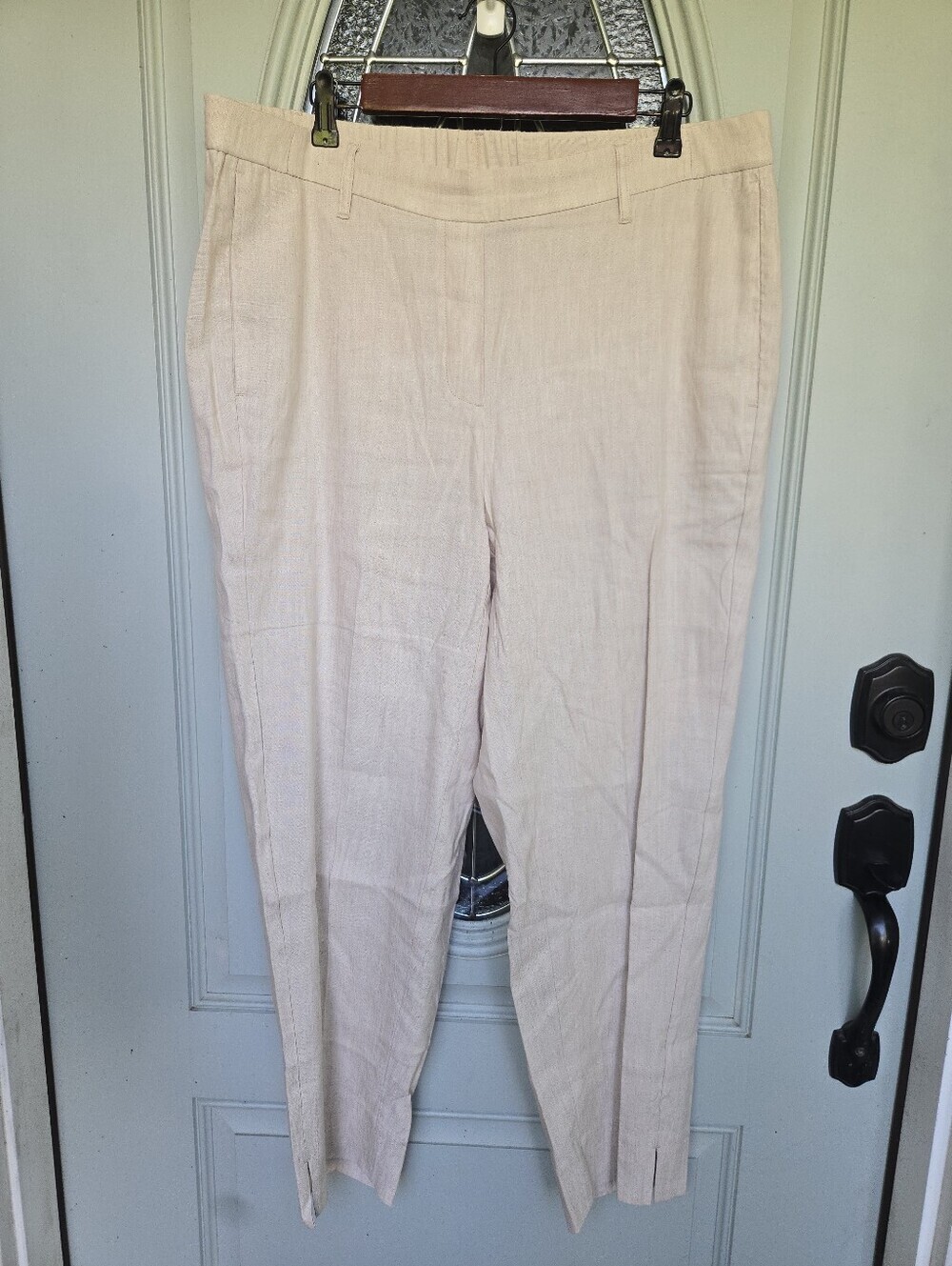 J Jill Linen Stretch Cream Trousers